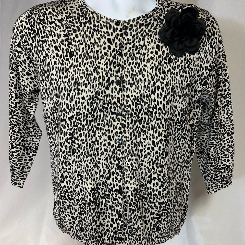 COPY - Silx By August Silk Women’s Stretch Cardigan Sweater Leopard Cheetah Siz…